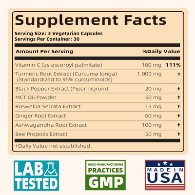 HappieVita Turmeric Curcumin with Black Pepper & Ginger 1000mg
